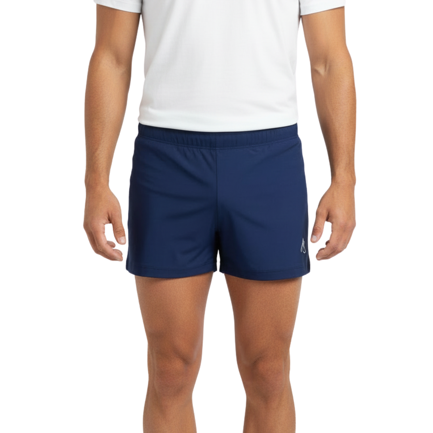 Granatowe spodenki męskie do gimnastyki z gumką w pasie