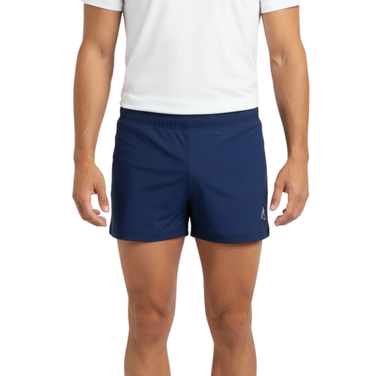 Granatowe spodenki męskie do gimnastyki z gumką w pasie