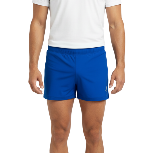 Spodenki chłopięce gimnastyczne Astraja niebieskie - widok z przodu