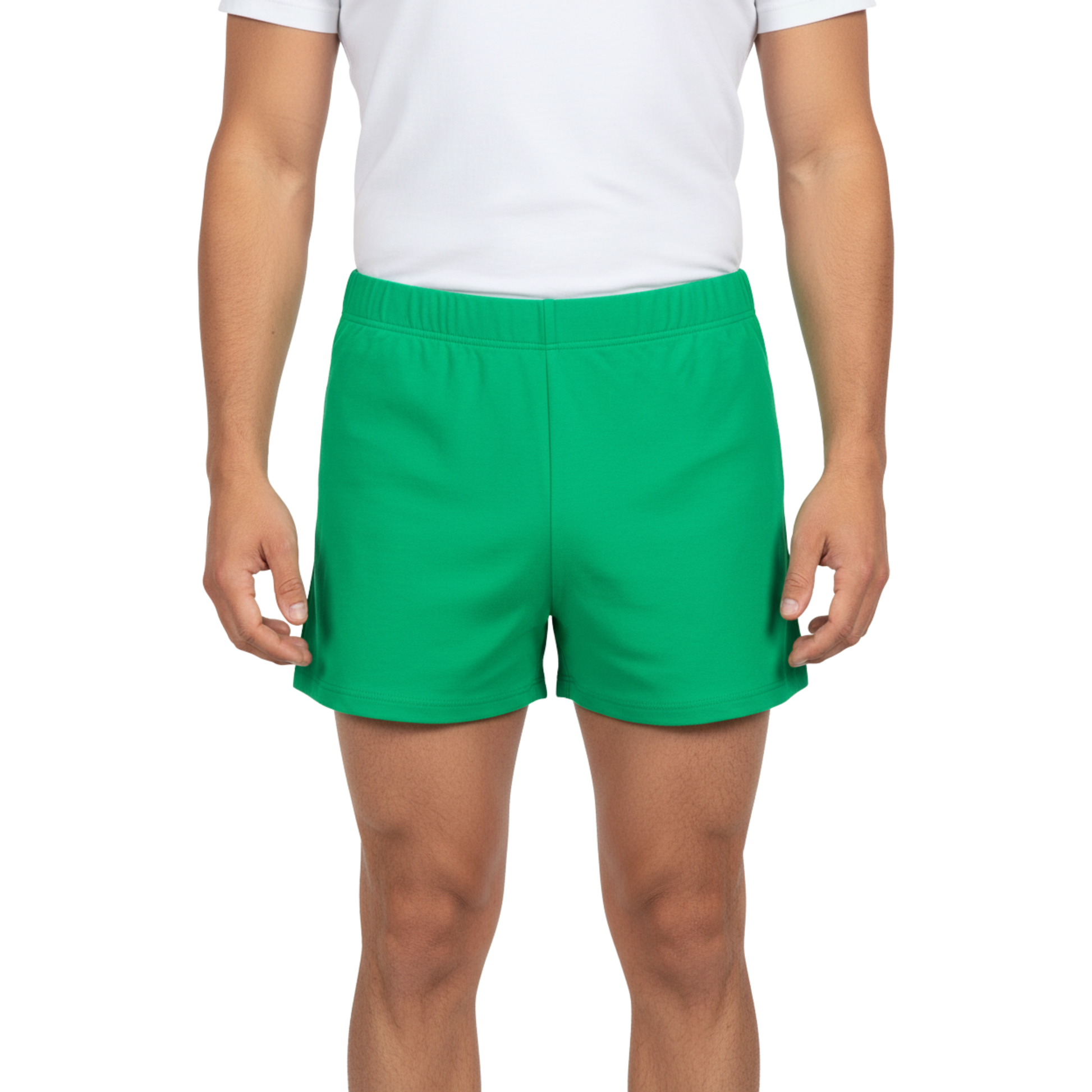 Spodenki chłopięce gimnastyczne Astraja zielone - widok z przodu