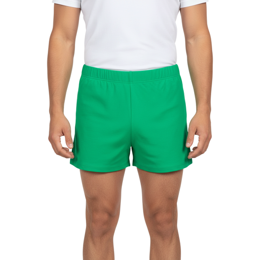 Spodenki chłopięce gimnastyczne Astraja zielone - widok z przodu