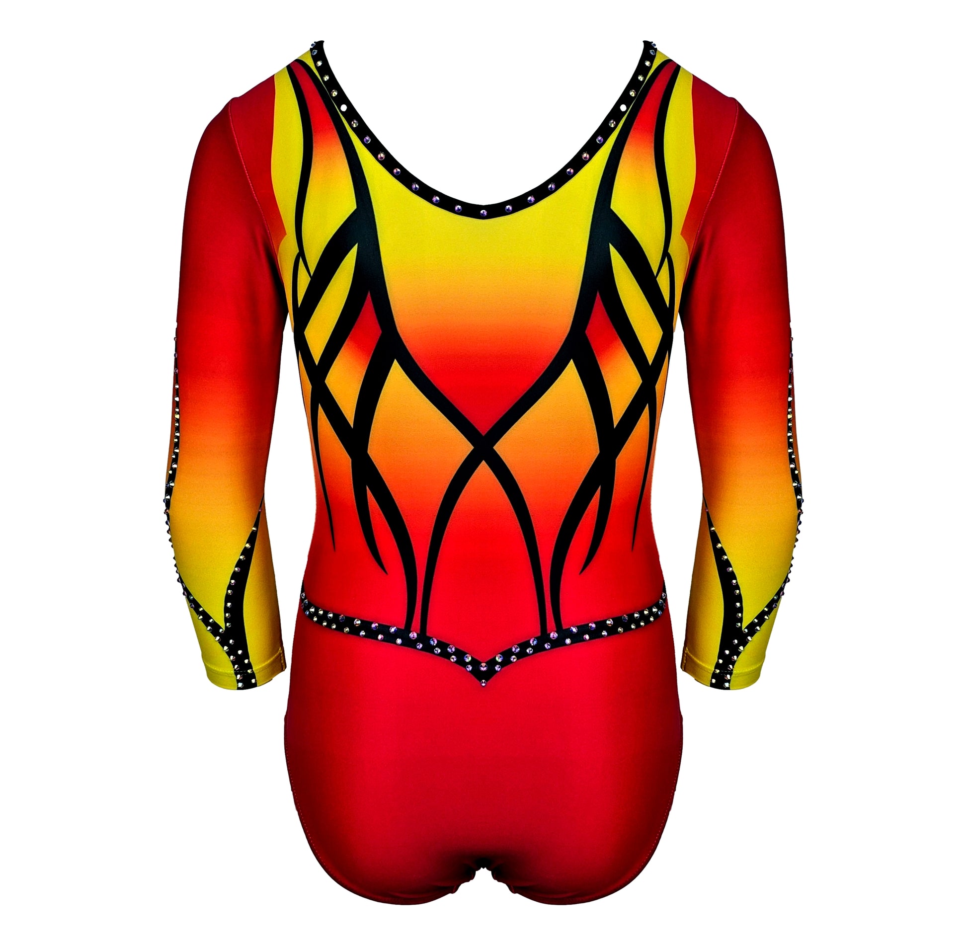 Kostium gimnastyczny FUEGO Astraja - widok z tyłu