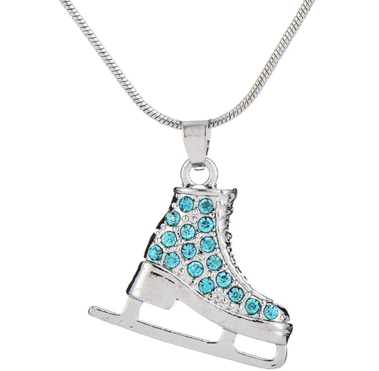 SKATE NECKLACE WITH BLUE ZIRCONIA